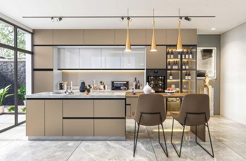 Кухня "Sigma ручка" 4,4м з кухонним островом 423373 фото