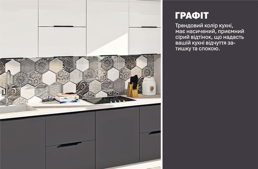 Кухня "Лофт" 3,6м з кухонним островом фарбований МДФ 423278 фото