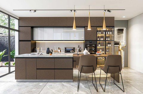 Кухня "Sigma ручка" 4,4м з кухонним островом 423480 фото