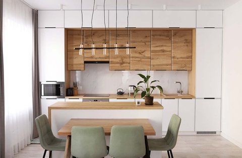 Кухня "Хай-тек" 3,6м з кухонним островом 423386 фото