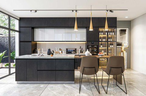 Кухня "Sigma ручка" 4,4м з кухонним островом 423390 фото