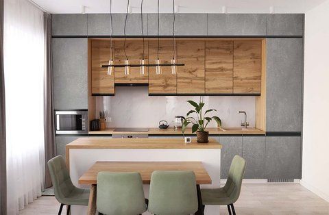 Кухня "Sigma ручка" 3,6м з кухонним островом 423346 фото