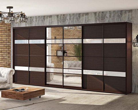 Шафа-купе 4,2м "Модель 5" шестидверна з дзеркалом 423990 фото