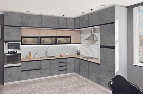 Кухня "Sigma ручка" 3,6 х 2,8м кутова 416990 фото