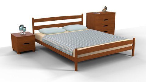 Ліжко Лікерія з ізножьем 1600*2000 світл.горіх 15648 фото