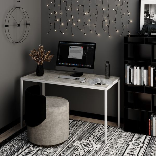Письмовий стіл Art in Head Brevity Loft standart 1400х750х670 Ательє світлий/Білий метал (TB04040000010) 1522028936 фото