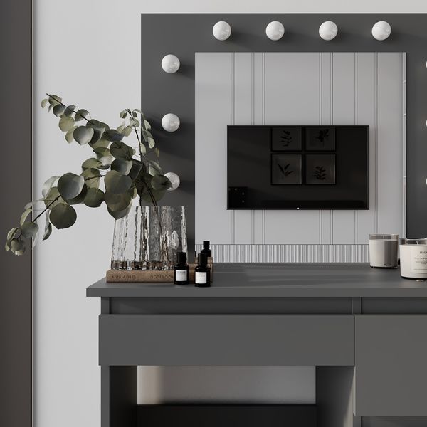 Стіл туалетний Art in Head Beauty 940х430х1400 Графіт сірий (TB31070700000) 1TB31070700000 фото