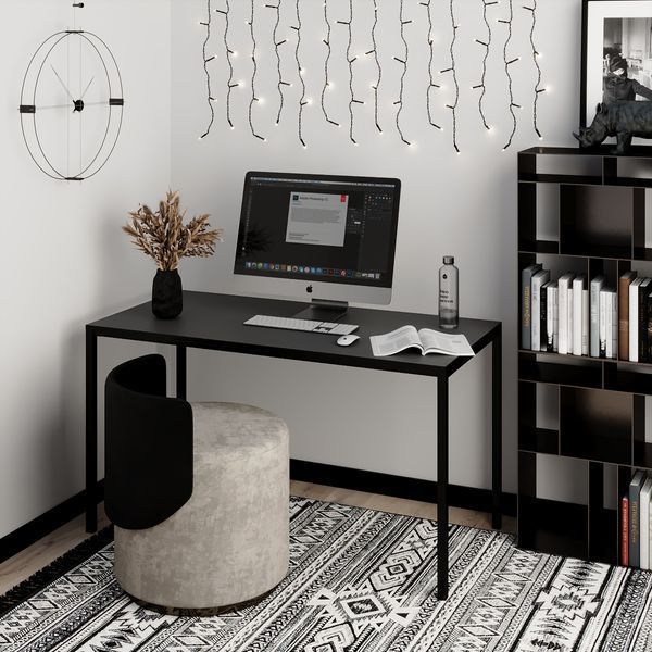 Письмовий стіл Art in Head Brevity Loft standart 1400х750х670 Графіт/Чорний метал (TB04070000030) 1522028828 фото