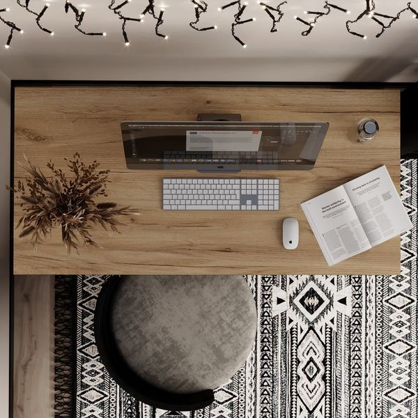 Письмовий стіл Art in Head Brevity Loft standart 1400х750х670 Дуб крафт золотий/Чорний метал (TB04120000030) 1522028811 фото