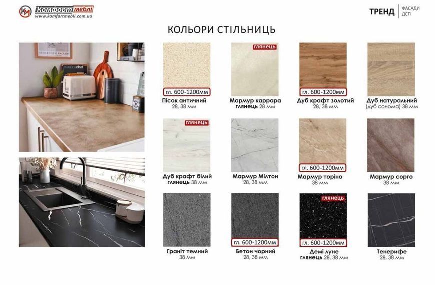 Кухня "Лофт" 3,6м фарбований МДФ 423266 фото