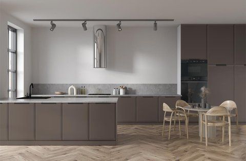Кухня "Хай-тек" 5,3м з кухонним островом 423380 фото